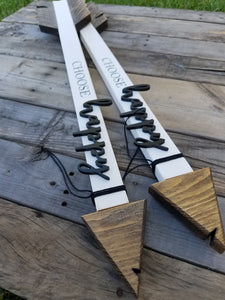 'CHOOSE happy' Rustic Arrow