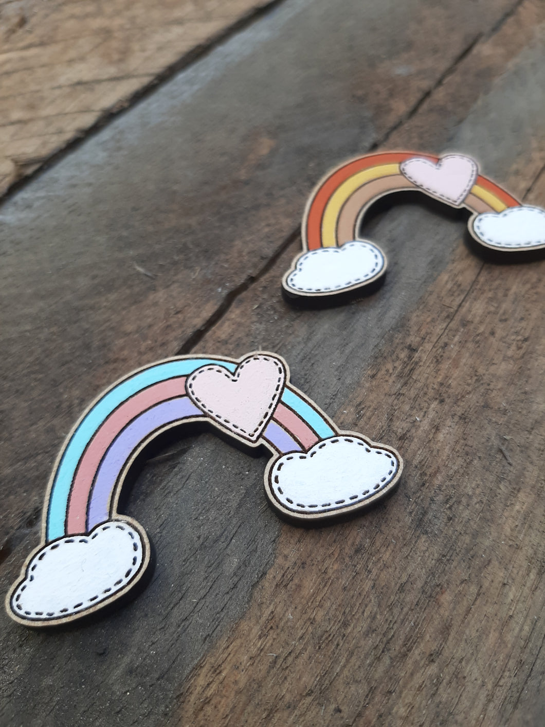 'Rainbow Heart' Pin/Magnet