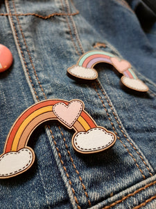 'Rainbow Heart' Pin/Magnet