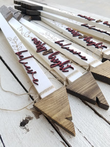 'merry & bright' Rustic Arrow