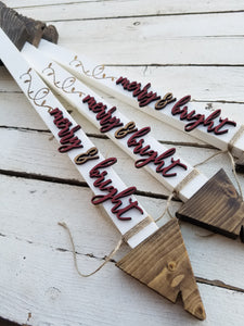 'merry & bright' Rustic Arrow