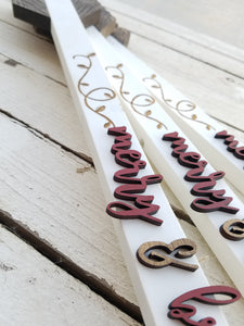 'merry & bright' Rustic Arrow