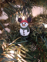 Load image into Gallery viewer, &#39;Mouseketeer Snowman&#39; Pin/Magnet
