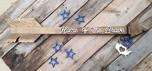 'Home of the Brave' Patriotic Arrow