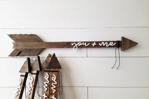 'you + me' Rustic Arrow